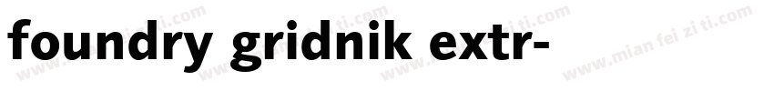 foundry gridnik extr字体转换